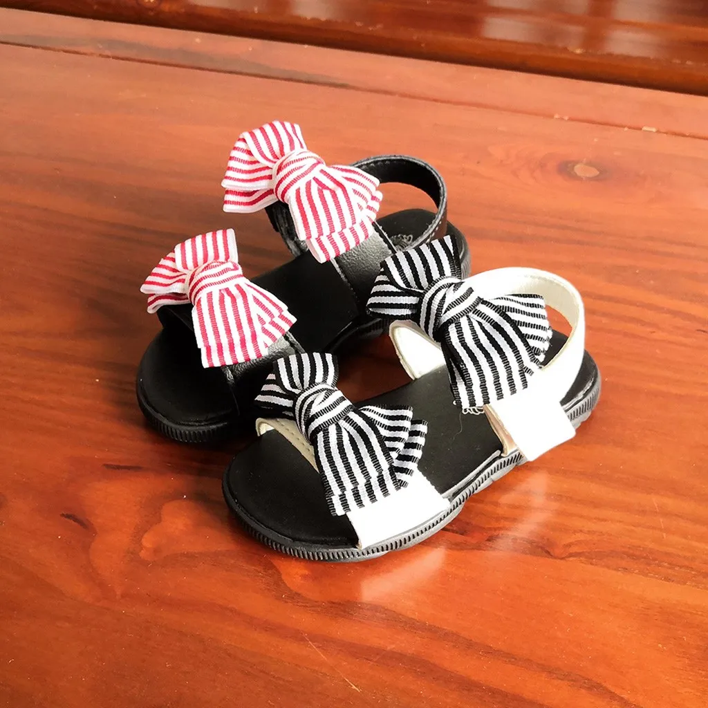 

MUQGEW girls sandals 2019 Fashion Bowknot Children Sandals For Toddler Baby Girls Princess Kids soft Beach Shoes For 1-6 Years