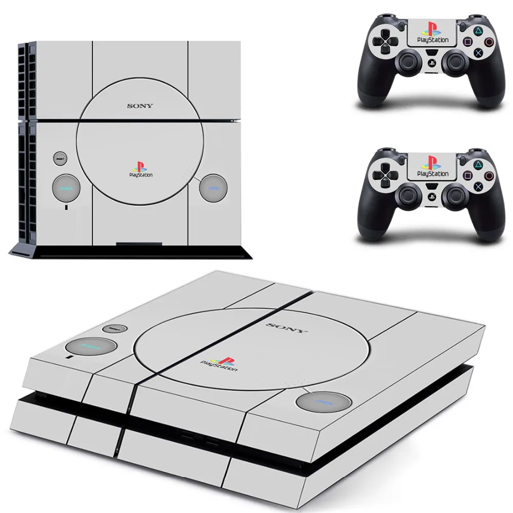 Виниловая наклейка PS1 для консоли Playstation 4 и 2 контроллера PS4 чистый белый