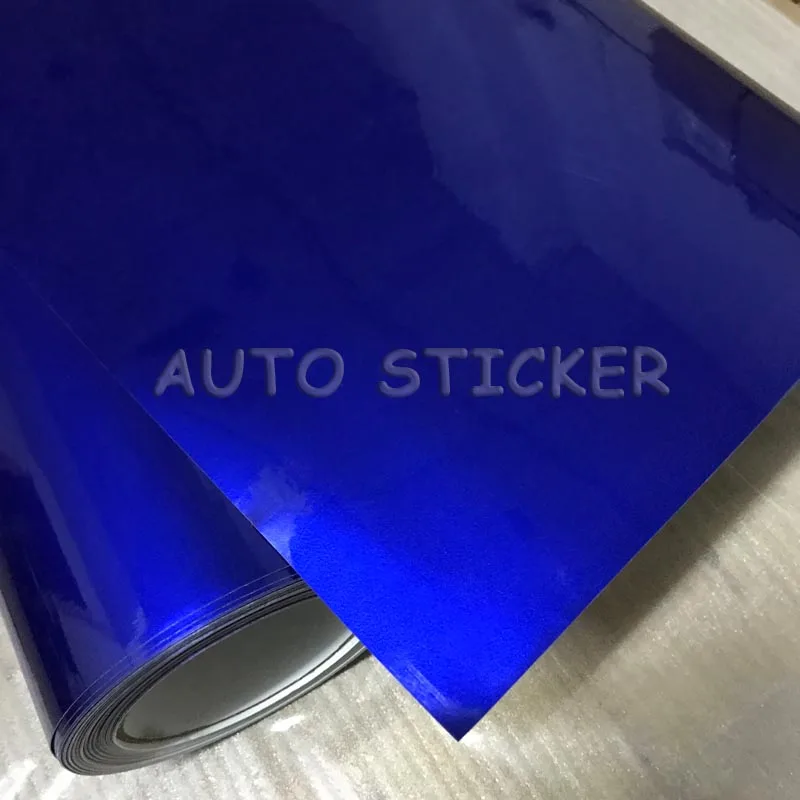 glossy blue metallic chrome wraps 1