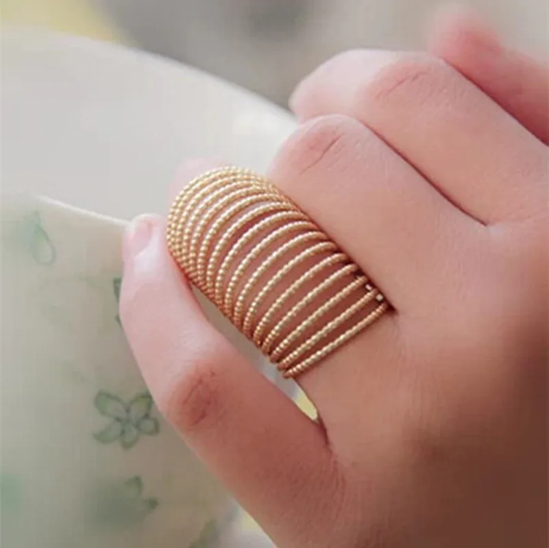 

Free Shipping, New Vintage Alloy Long Spring Finger Rings, Jewelry Wholesale