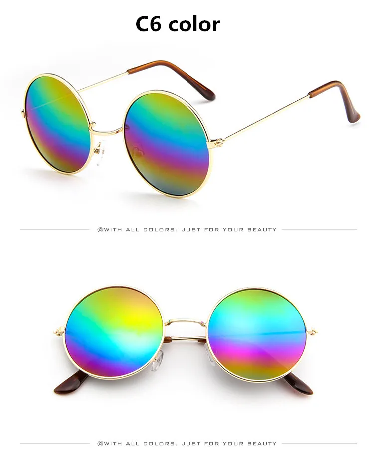 Негабаритные Ретро Круглые Солнцезащитные очки для женщин, фирменный дизайн, Винтажные Солнцезащитные очки, женские очки, стимпанк зеркальные Oculos De Sol