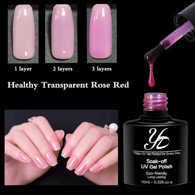 Yiday 1pc Transparent Rose Red Color Soak off UV Gel Nail Polish Design French Nails Art Varnish Base Gel No Wipe Top Coat-in Nail Gel from Beauty & ... Yiday 1pc Transparent Rose Red Color Soak off UV Gel Nail Polish Design French Nails Art Varnish Base Gel No Wipe Top Coat-in Nail Gel from Beauty & ...