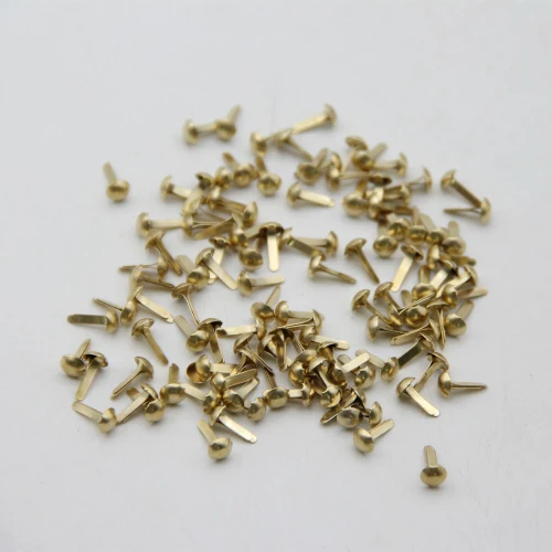 100pcs 4.5mm Mixed 3 Colors Iron Round Metal Mini Brads For Scrapbooking Accessories Embellishment Fastener DIY Handmade Crafts 