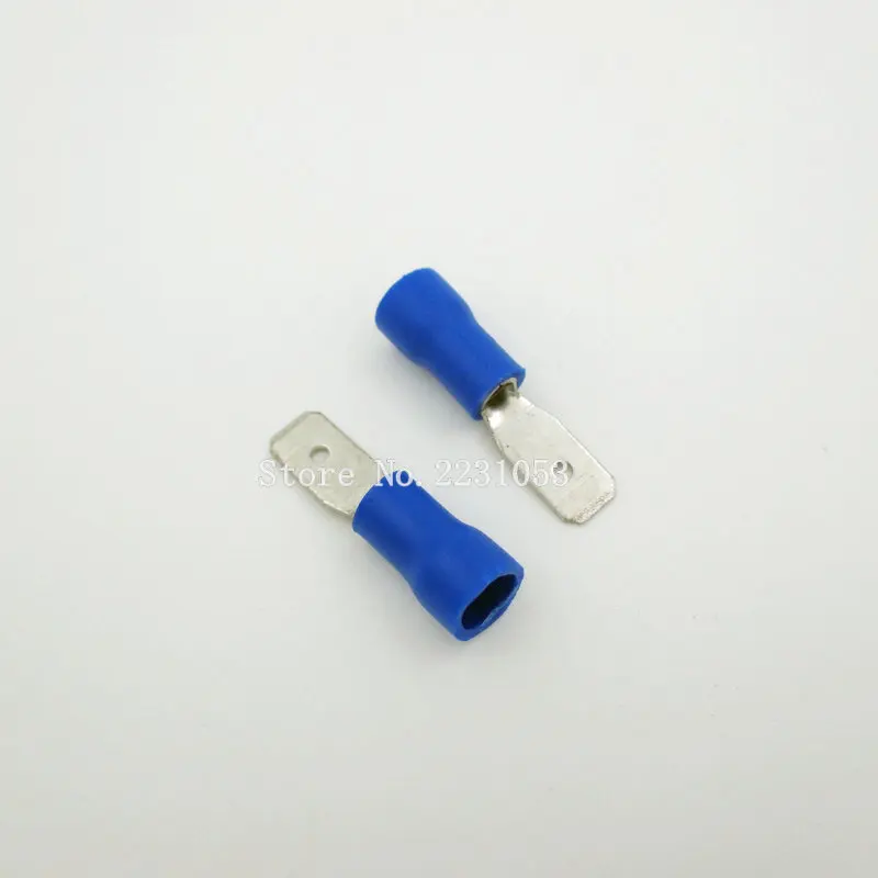 

50PCS/LOT MDD2-187 male Insulated Spade Quick Connector Terminals Crimp Terminal AWG MDD