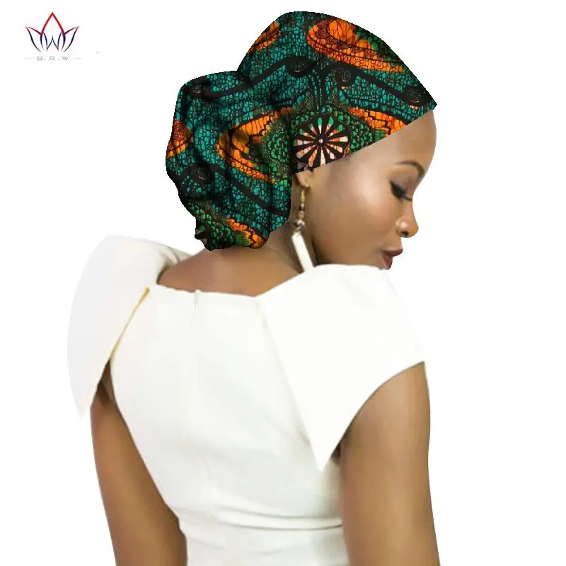 Модный стиль, Африканский головной убор для женщин, Анкара, повязка на голову, украшения, обертывание, галстук, шарф, африканские аксессуары для волос, BRW WYB65 - Цвет: 5