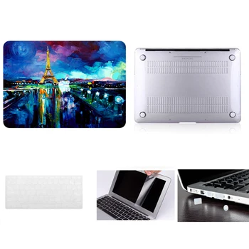 

Laptop Case Notebook Tablet Shell Keyboard Skin Cover Bag Screen Film Dust Plugs Fit 11 12 13 15"Macbook Pro Air Touch Bar A1707