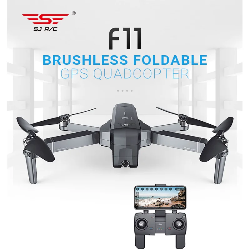 Дрон SJRC F11 складной с GPS Wi Fi камерой FPV 1080P 25 минут полета|Радиоуправляемые