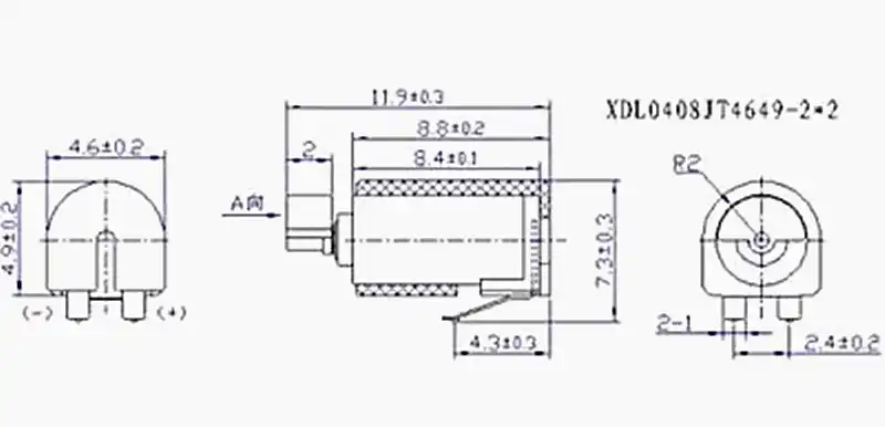 12Pcs DC 3 V 3800 tr//min Carré Téléphone Portable 0408 Vibreur Vibration Motor