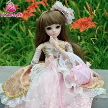 UCanaan 24″ 1/3 BJD Doll 60CM SD Dolls 18 Ball Jointed With Lolita Dress Makeup Girls Dressup Toys Best Gift For Girlfriend