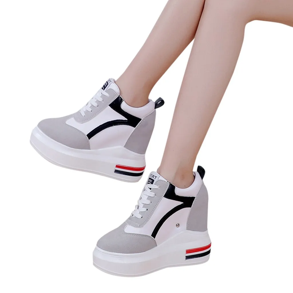 

YOUYEDIAN 2019 Fashion Women's Increased Shoes Spring Thick-Soled Shoes Sneakers Casual Shoes zapatos de mujer tacon bajo#g30