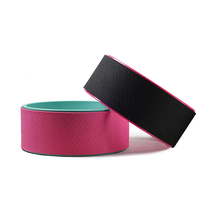 [QUBABOBO] ABS Yoga Circles Pilates Fitness Exercise Training Equipment Professional Body Building Gym Sports Yoga Wheel