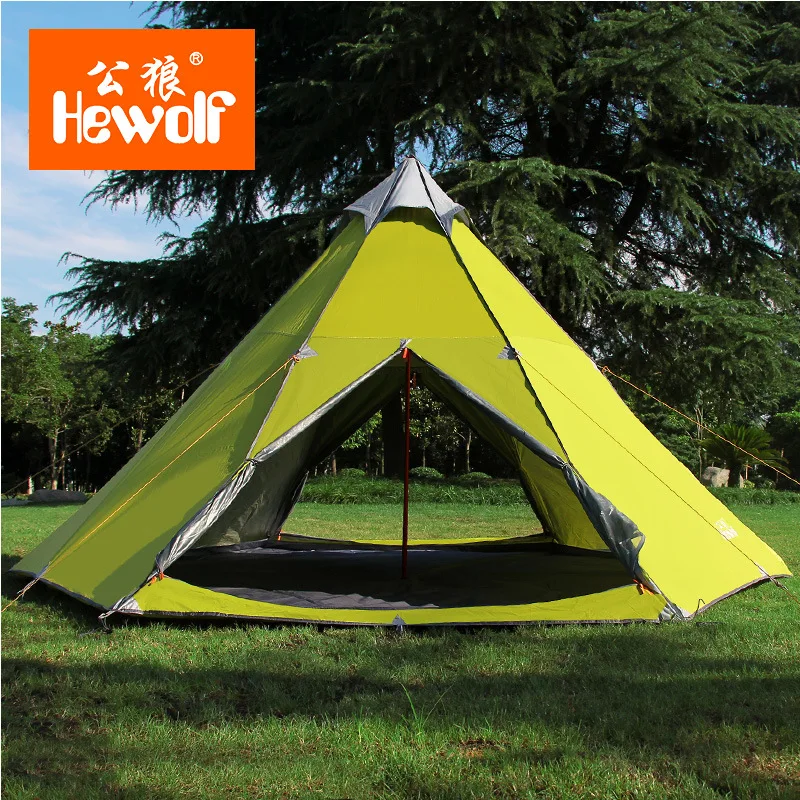 Hewolf Mongolian Yurts 6 8 people tent outdoor rain proof Aluminum