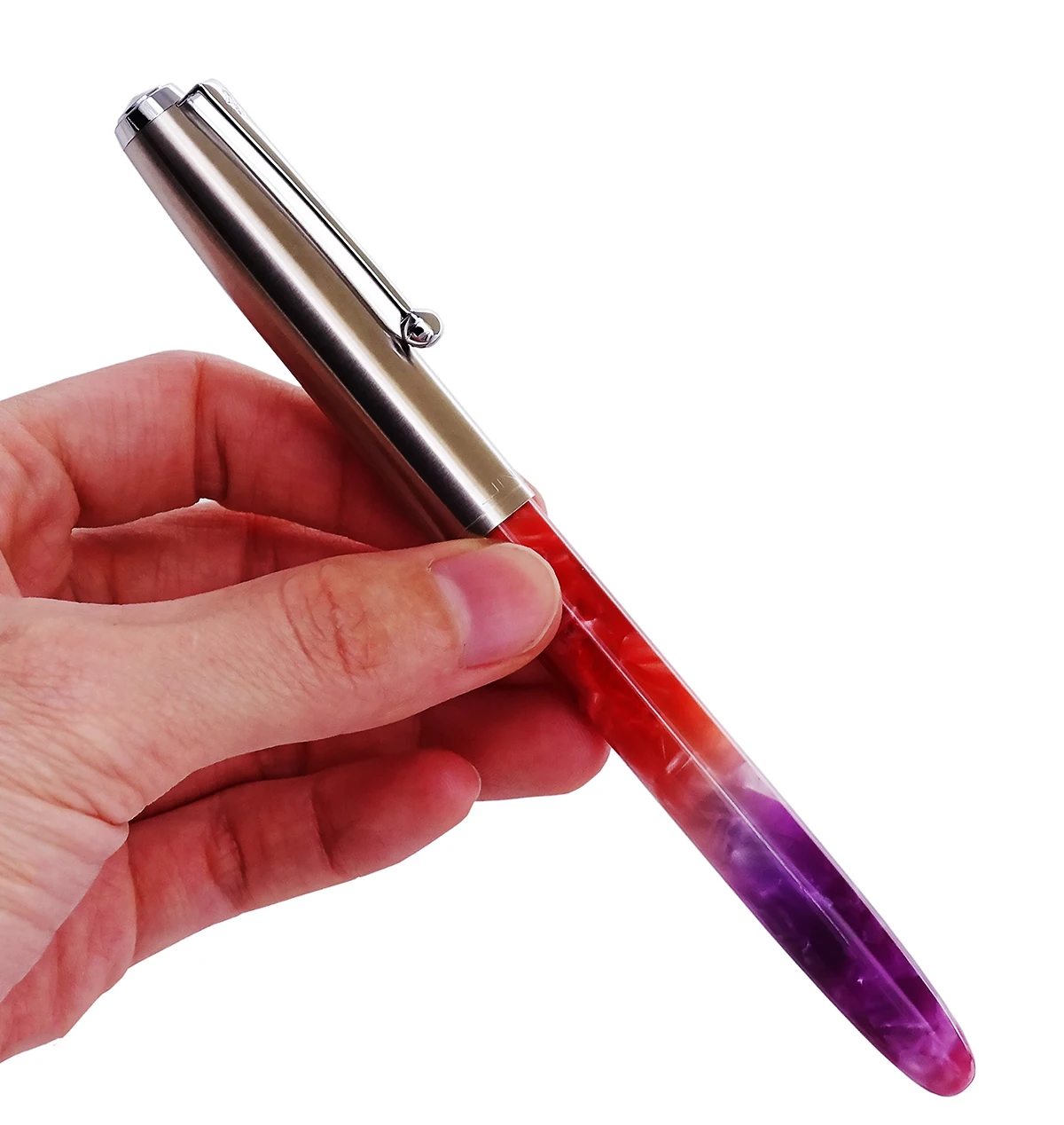 Ручка перьевая Jinhao из нержавеющей стали акриловая сверхтонкая гладкая с