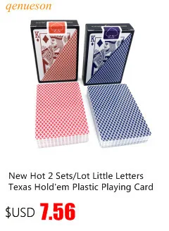 New Hot 2 Sets/Lot Texas Holdem Plastic playing card game poker cards Waterproof and dull polish poker star Board games qenueson