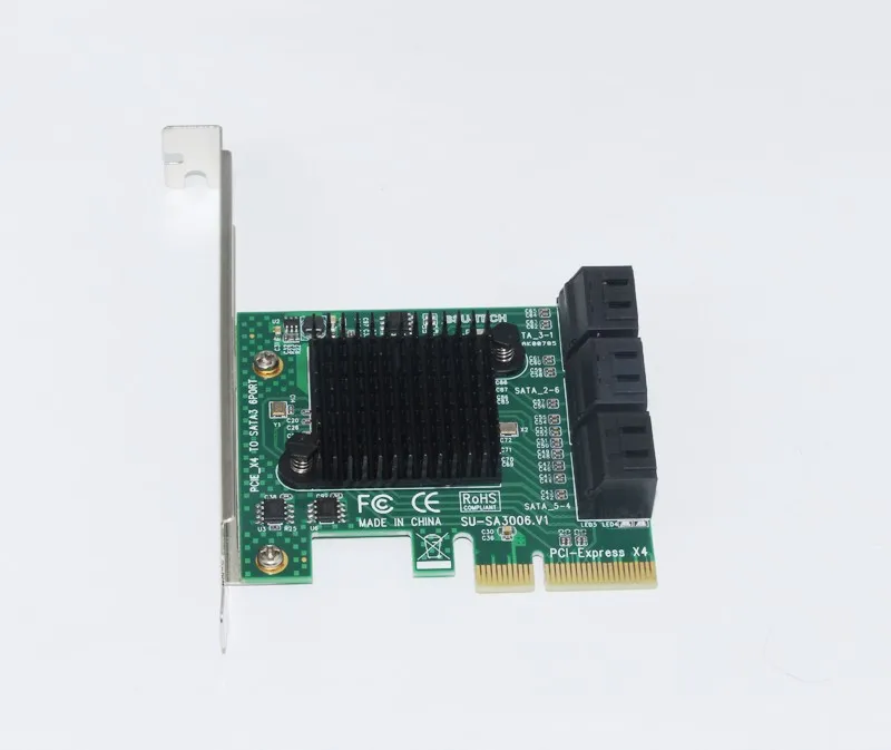 Плата расширения PCI Express с 6 портами SATA 3 0 Гбит/с переходник одного порта до 500 МБ
