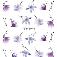 Наклейки для ногтей на выбор, цветные цветы, роза, валентинка, вода, полное покрытие, наклейки для дизайна ногтей, амулеты