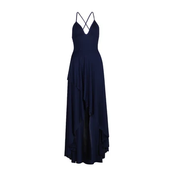

Elegance Women Ladies Backless Long Dresses Long Formal Maxi V-neck Evening Solid Prom Formal Party Dress