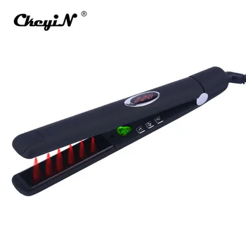 

CkeyiN LED Digital Infrared Hair Care Iron Fast Straight Hair Ceramic Infrared Straightener Lock Moisture &Oil Hair Styling Tool