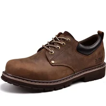 Новинка; Мужская обувь; повседневная обувь из натуральной кожи; сезон весна-осень; Мужская обувь из натуральной кожи в стиле ретро; безумная обувь из коровьей кожи