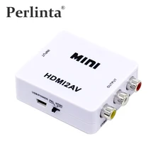 Perlinta HDMI 2 AV RCA CVBS PLA/NTSC преобразователь адаптер для компьютера DVD 720P 1080P