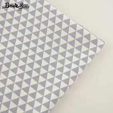 Diseño de triángulo gris de tela de sarga de algodón de Booksew, Sábana de tela suave para el hogar, tela de Patchwork de costura, tejido de alta calidad