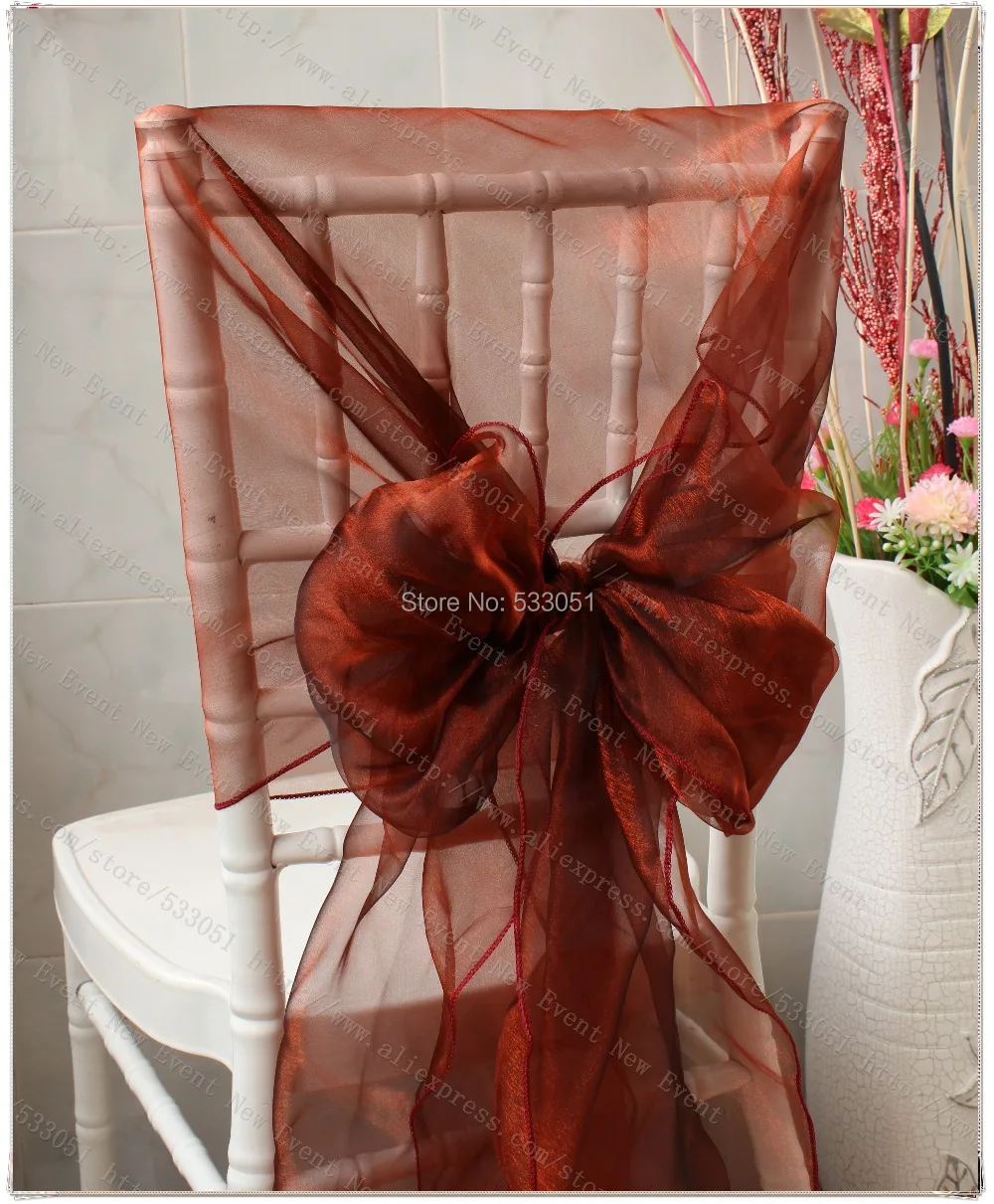 NO.41 Color Snow Organza Chair Hoods / Chair Caps / Wrap Tie Back