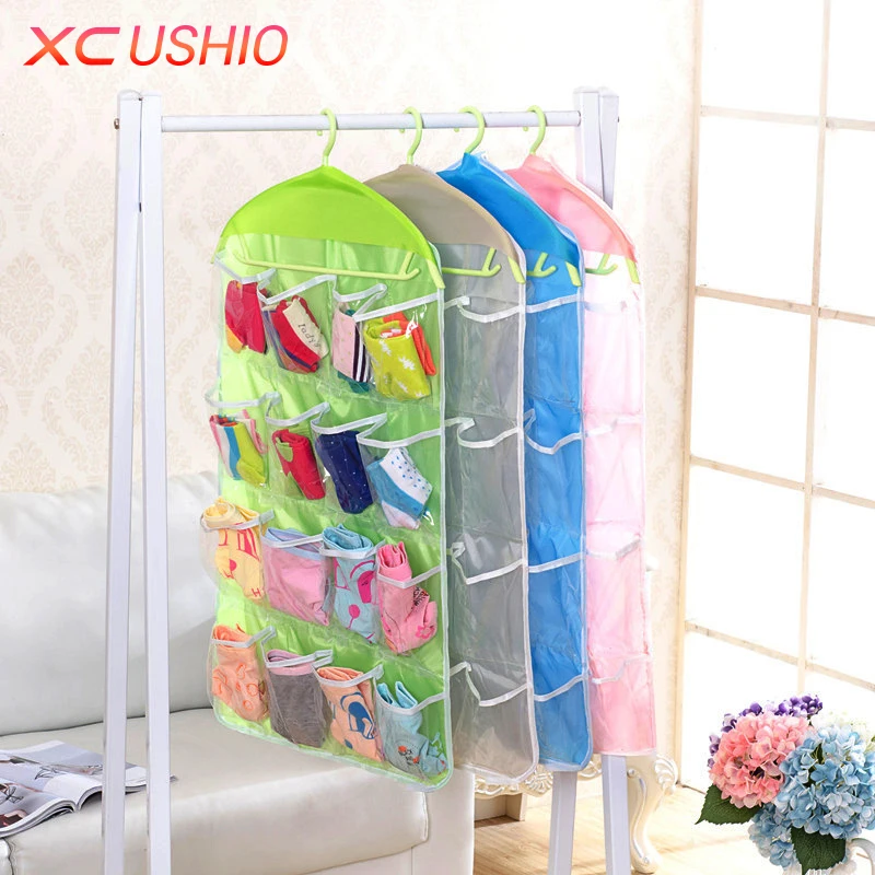 Buy 16 Pockets Polyester Hanging Storage Bag Door Wall