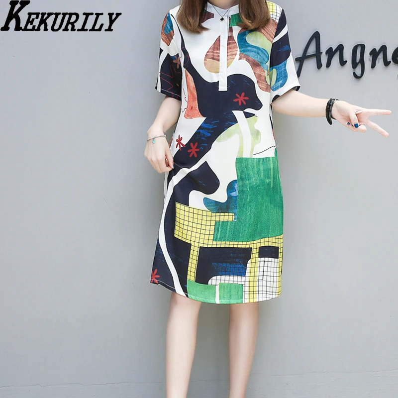 

Plus size XL-3XL 4XL 5XL short t shirt dress Dashiki Ethnic Style women 2018 summer runway large size dresses robe clothing