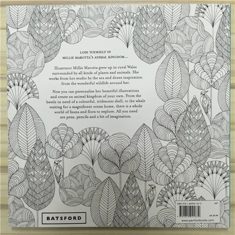 96pages Animal Kingdom Inky Treasure Hunt And Coloring Book For Children Adult Relieve Stress Painting Drawing In Books From Office School Supplies