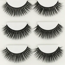 YOKPN пикантные 3D стерео накладные ресницы 3 пары ручной работы из хлопка нить наращивания ресниц Гример густые ресницы для леди