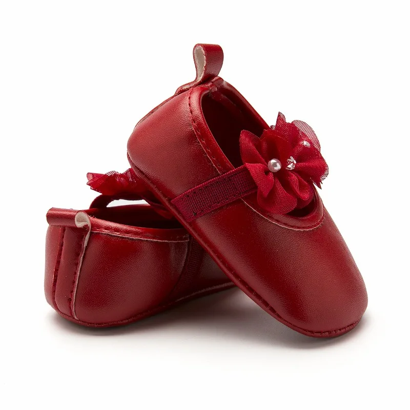 Обувь для детской кроватки; обувь принцессы с цветочным рисунком; туфли Mary Jane на мягкой подошве; Мокасины младенческие кожаные модельные туфли для девочек; 4 цвета
