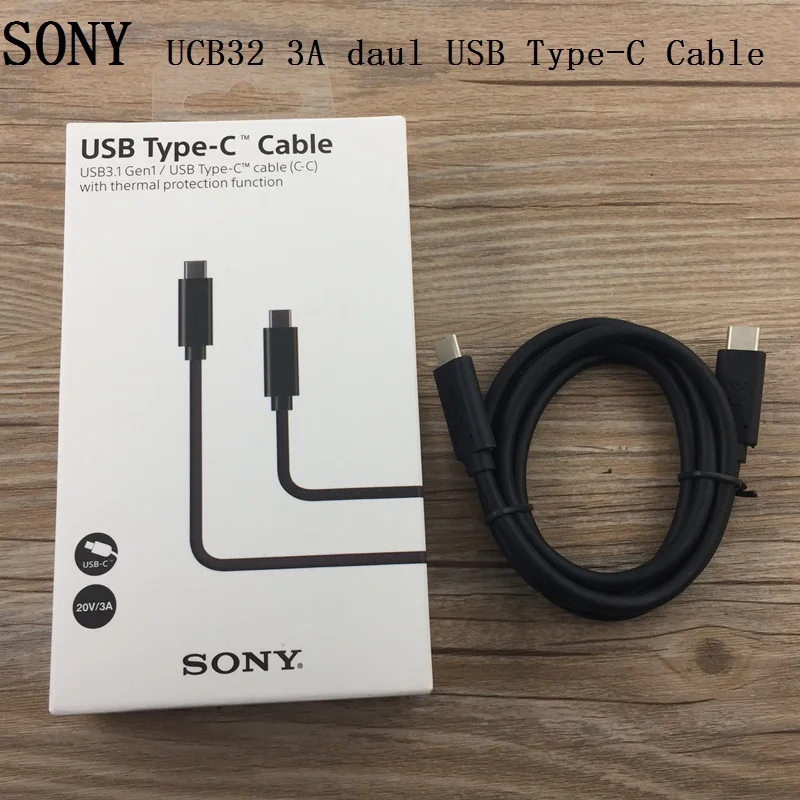 

Original Sony UCB32 double type c cable usb3.1 type-c fast charging date line for Google Nexus 6P 5X Pixel XL Pixel 2 2XL huawei