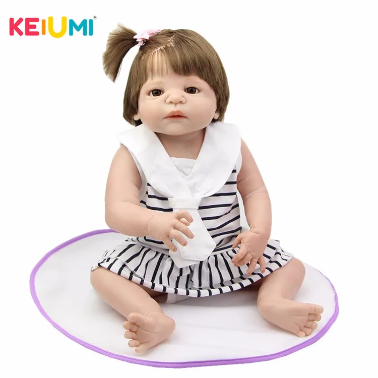 

Lovely 23'' Princess Newborn Doll Lifelike Full Silicone Reborn Dolls Babies Synthetic Hair Toys Fashion Kids Christmad Gift