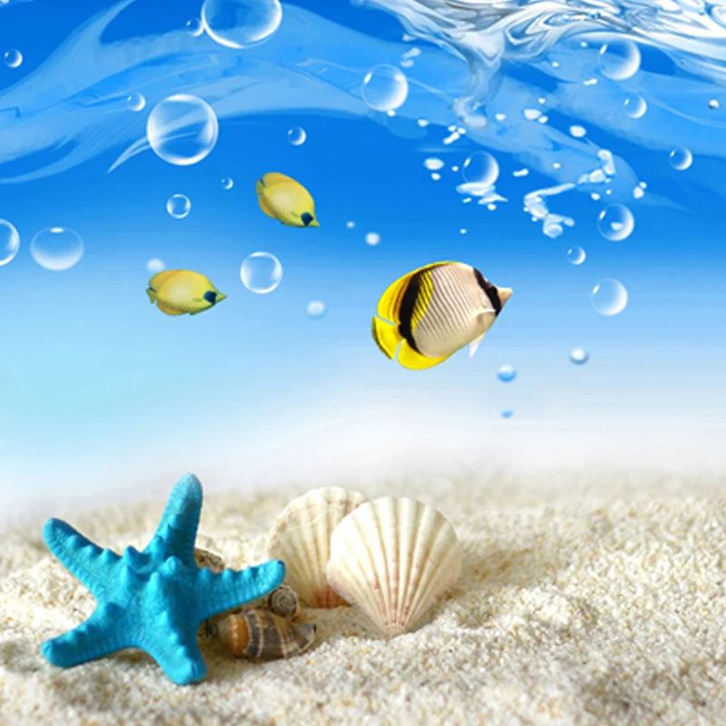 5D Diy Diamond Painting Cross Stitch Ocean Shellfish Fish Diamond Embroidery Blue Seabed Full Square European Home Decor Picture