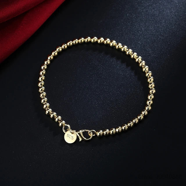 LEKANI 100 925 solidna prawdziwe srebro moda 4mm koraliki łańcuch bransoletka 20cm dla nastoletnie dziewczyny Lady prezent kobiety biżuterii tanie tanio Grzywny Bransoletki Cyrkon SILVER 925 sterling Chain link bransoletki GDTC Party 925 Sterling Silver Klasyczny Zwierząt LEKANI 100 925 solidna prawdziwe srebro moda 4mm koraliki łańcuch bransoletka 20cm dla nastoletnie dziewczyny Lady prezent kobiety biżuterii tanie tanio Grzywny Bransoletki Cyrkon SILVER 925 sterling Chain link bransoletki GDTC Party 925 Sterling Silver Klasyczny Zwierząt