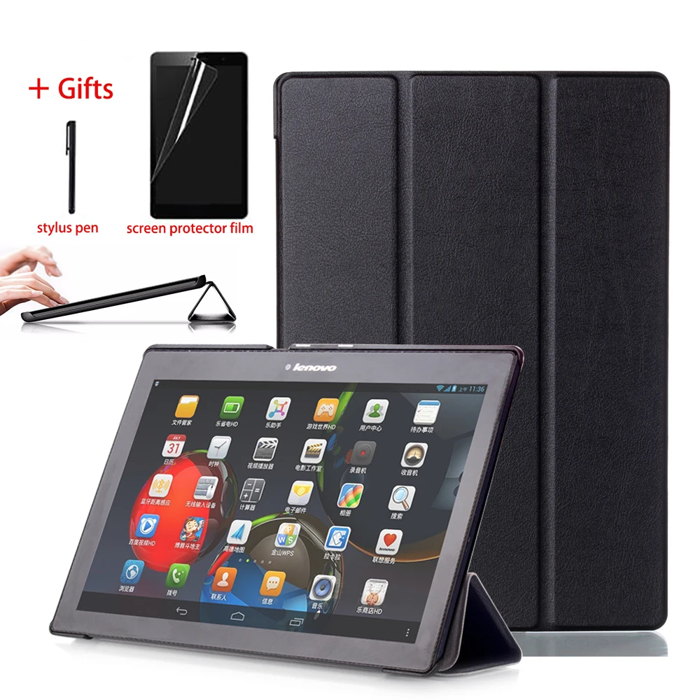 

Slim Leather Smart Cover Case For Lenovo Tab 10 TB-X103F Tab 2 a10-30 Tab2 a10-70 Tab3 10 Plus Tab 10 Business Stand Tablet Case