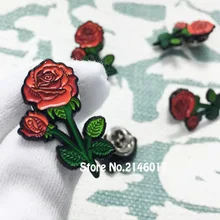 Недавно красная роза брошь 27 мм Высокая мягкая эмаль значки нагрудные значки цветок воротник булавки ювелирные изделия для Для женщин Дамы на день рождения подарок