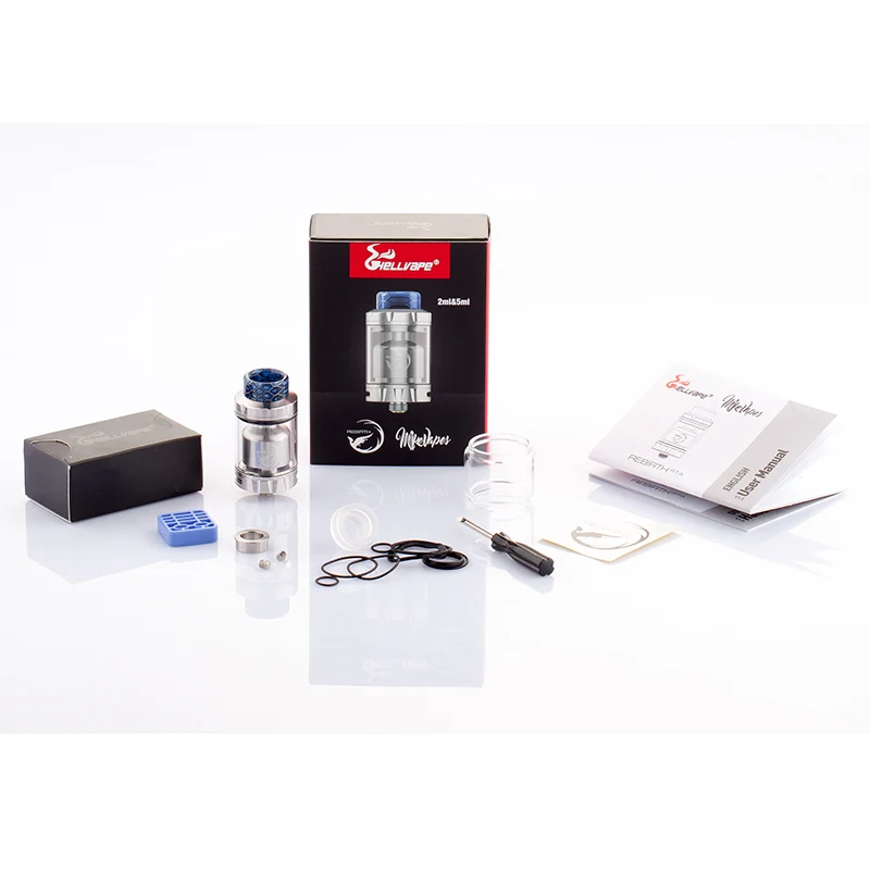 Новейший vape Танк Hellvape Rebirth RTA 25 мм диаметр 2 мл бак с 810 полимерным дриптипом для