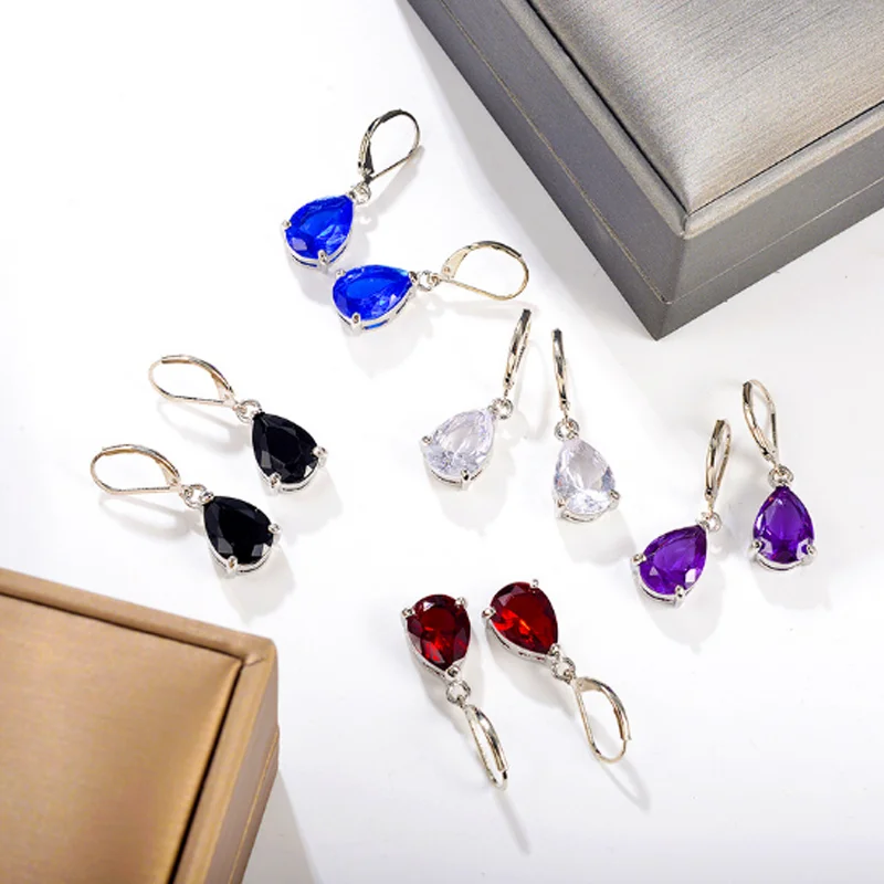 

1Pair Creative Waterdrop Drop Earring Bohemian Long Silver Dangle Earrings for Women Wedding Party Jewelry Gifts