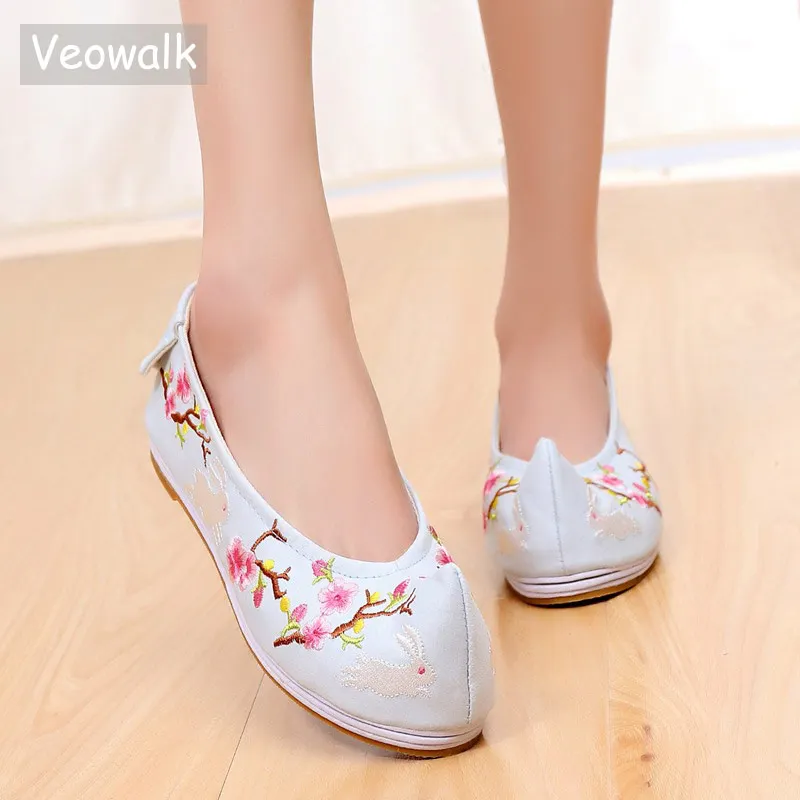 embroidered ballet flats