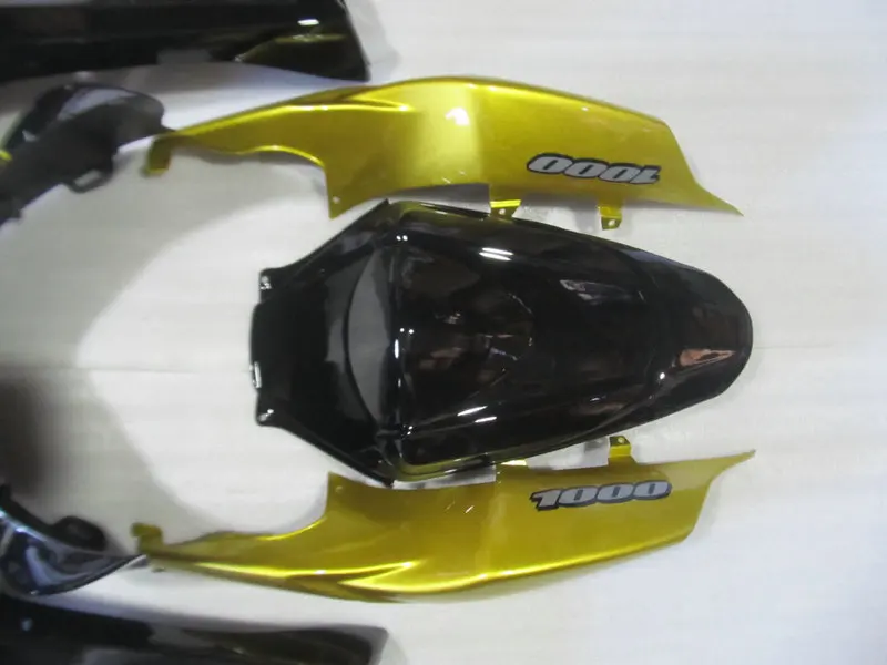 Брендовая новая мотоциклетная обувь обтекатель комплект для SUZUKI GSXR1000 K7 07 08 GSXR 1000 2007 2008 из АБС-пластика, черного и золотого цвета Обтекатели+ подарки SD29