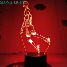 Table Lamp Air Jordan Slam Dunk 3D Illusion USB Children Nightlight Gift Bedside AJ Led Night Light Michael Jordan Accessories