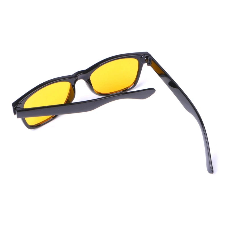 Gafas de visión nocturna de acrílico con cristales amarillos cuadrados Unisex