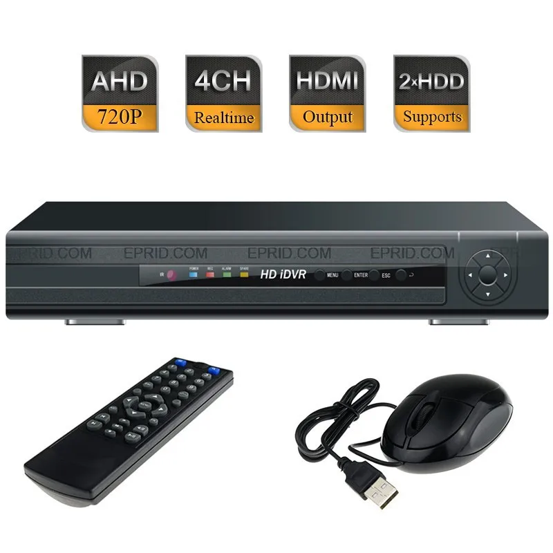 

4CH AHD-M 720P Realtime CCTV Hybrid DVR HVR 1080P NVR P2P HDMI Output 2SATA