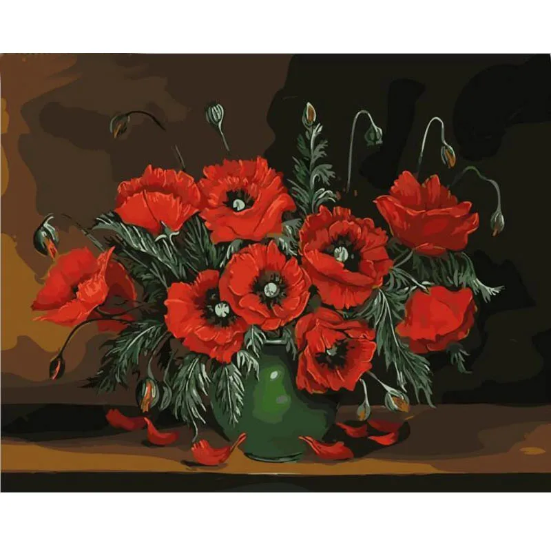 

Bloom.40x50cm,Painting By Numbers,DIY,wall Art,Living Room Decoration,Scenery,Figure,Animal,Flower,Cartoon