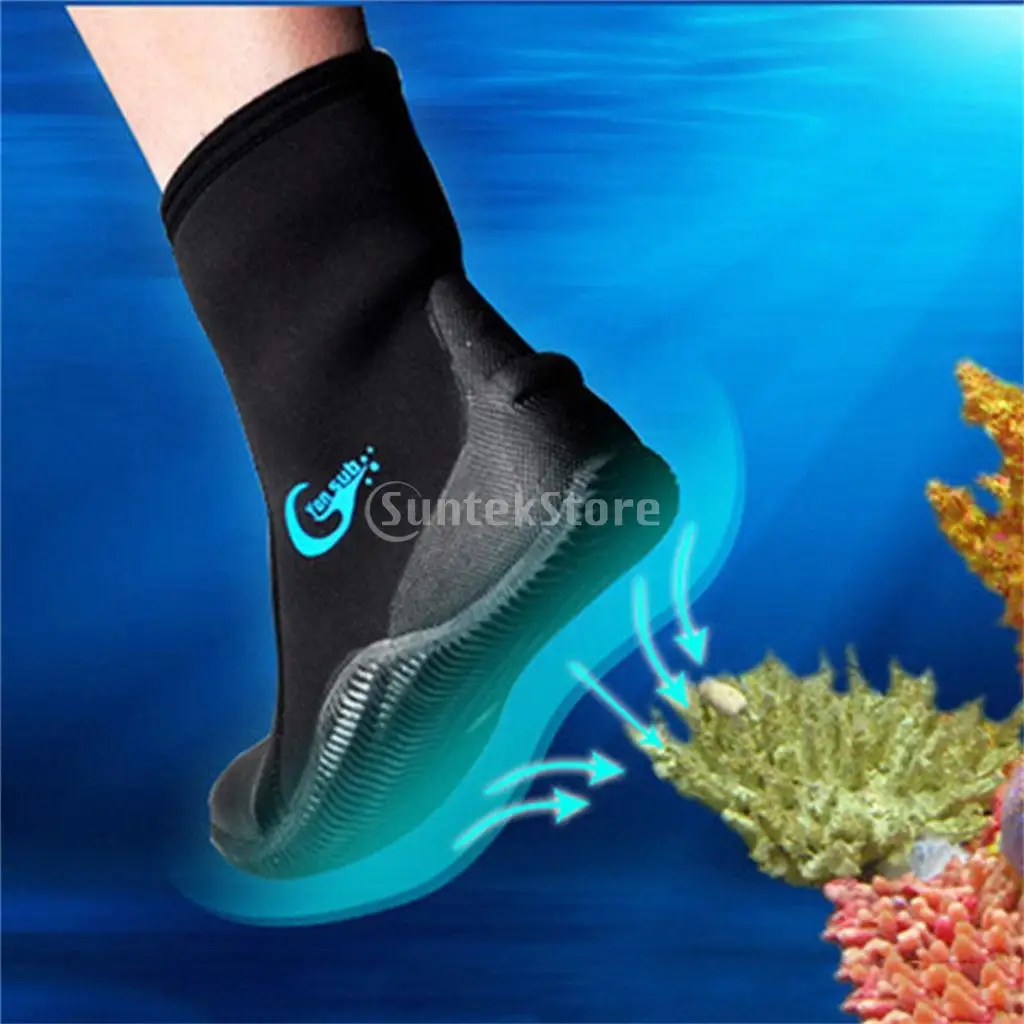 5mm Neoprene Scuba Diving Wetsuit Zipper Boots Anti-slip Warm Shoes Snorkeling Surfing Fishing Winter Water Sports Swimming Fins