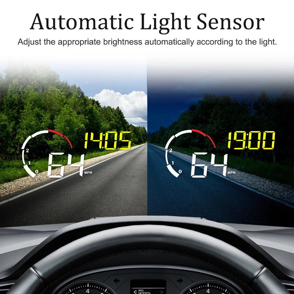 Новый OBD2 Hud Дисплей проектор автомобиля OBDii считыватель двигателя об/мин