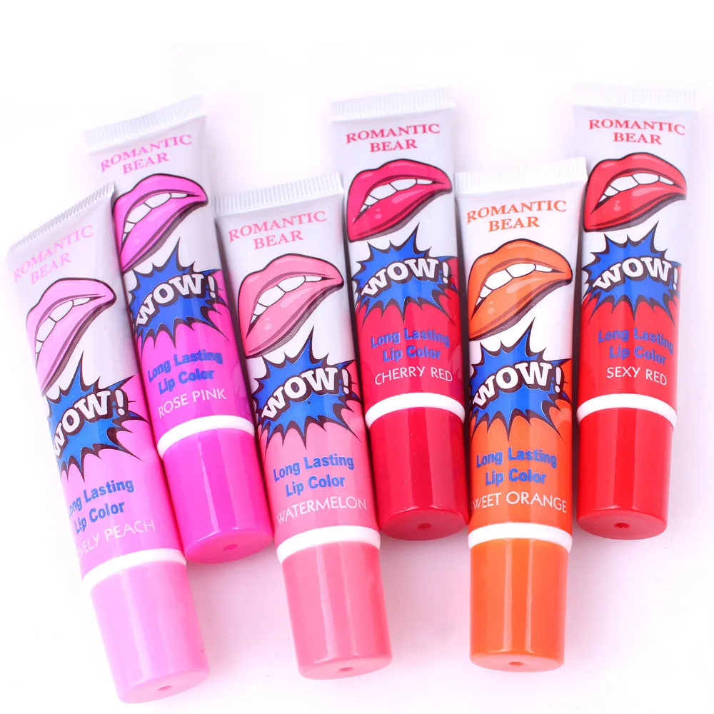 

Romantic Bear Long Lasting Lip Gloss Easy Peel Off Waterproof Lipgloss Makeup Tattoo Tint Lip Gloss Lipstick Balm Cosmetic