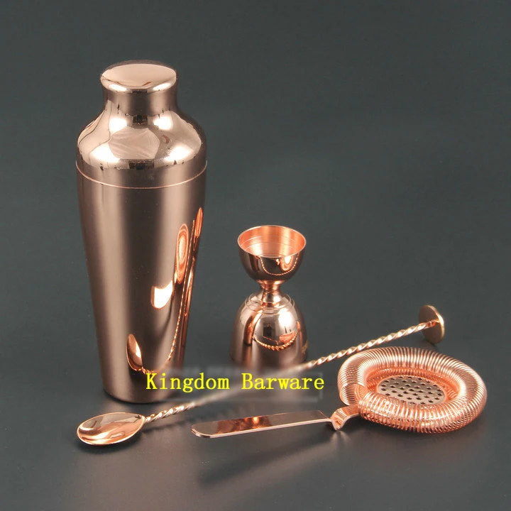 

4 Pieces French Style Cocktail Shaker Mixer Drink Bartender Kit Bar Set Tool