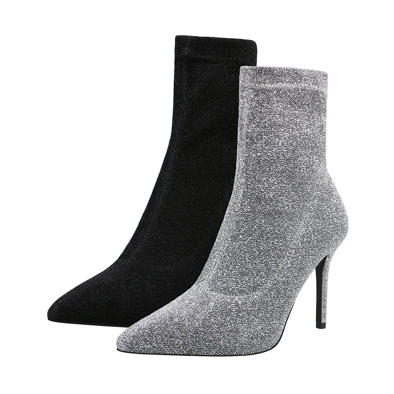 

Women's Sleeve Boots Autumn and Winter New Pointed High Heel Boots Women's Nightclub Style High Heel Women's Boots